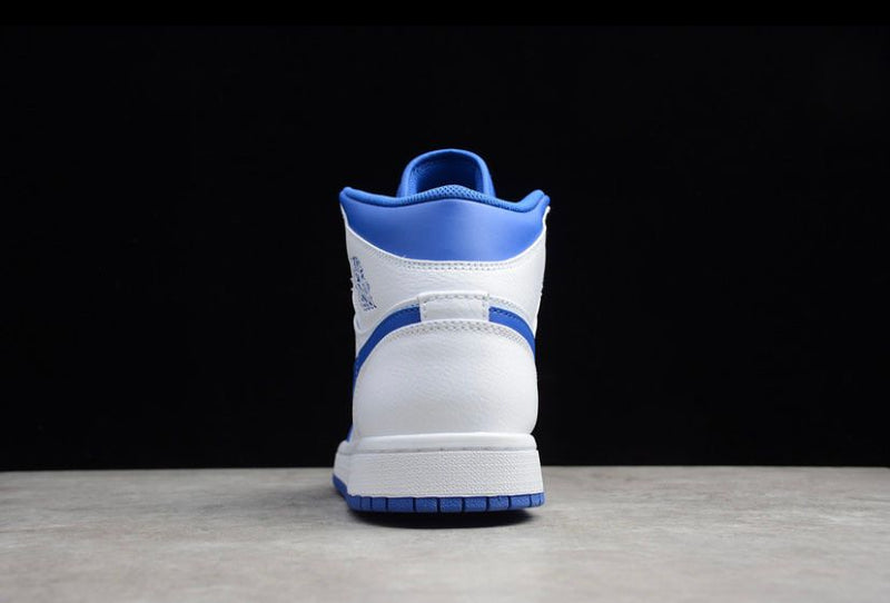 Air Jordan 1 MID WHITE/HYPER ROYAL - WHITE